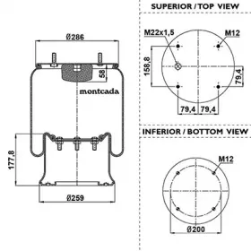 Кожух пневматической рессоры montcada купить