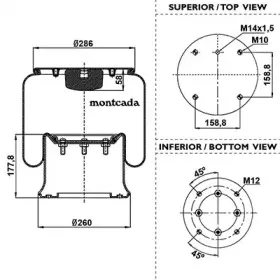 Кожух пневматической рессоры montcada купить