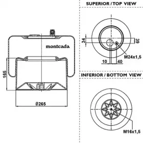 Кожух пневматической рессоры montcada купить