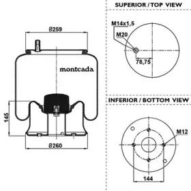 Кожух пневматической рессоры montcada купить