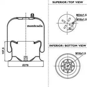 Кожух пневматической рессоры montcada купить