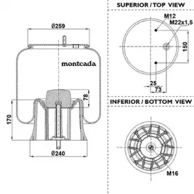 Кожух пневматической рессоры montcada купить