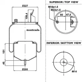 Кожух пневматической рессоры montcada купить