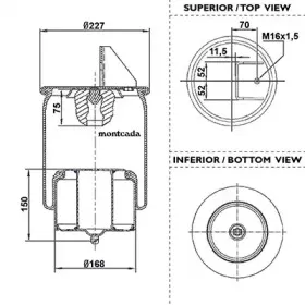 Кожух пневматической рессоры montcada купить