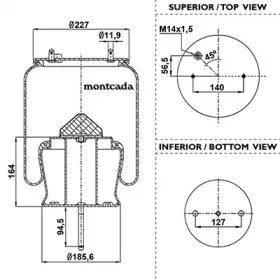 Кожух пневматической рессоры montcada купить