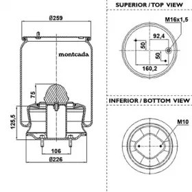 Кожух пневматической рессоры montcada купить