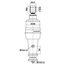 Гаситель, крепление кабины montcada купить