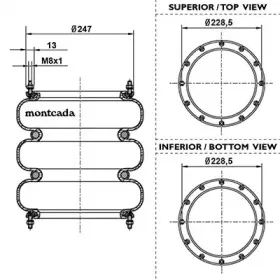 Кожух пневматической рессоры montcada купить