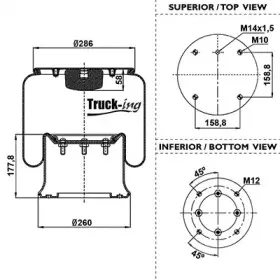 Кожух пневматической рессоры montcada купить