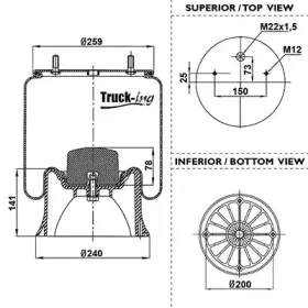 Кожух пневматической рессоры montcada купить