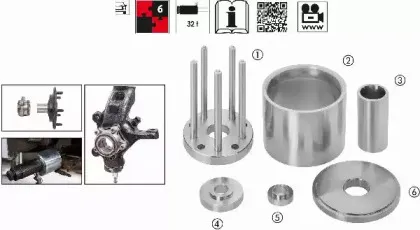 Комплект монтажн. инструмента, ступица колеса / к. подшипник VIGOR купить