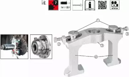 Комплект монтажн. инструмента, ступица колеса / к. подшипник VIGOR купить