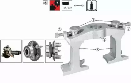 Комплект монтажн. инструмента, ступица колеса / к. подшипник VIGOR купить