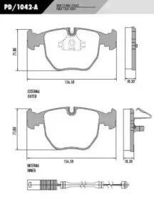 Комплект тормозных колодок, дисковый тормоз FRAS-LE купить