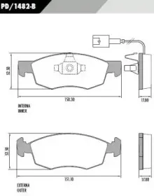 Комплект тормозных колодок, дисковый тормоз FRAS-LE купить