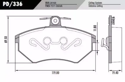 Комплект тормозных колодок, дисковый тормоз FRAS-LE купить