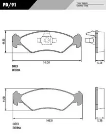 Комплект тормозных колодок, дисковый тормоз FRAS-LE купить