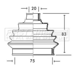 Пыльник, приводной вал FIRST LINE купить