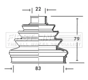 Пыльник, приводной вал FIRST LINE купить