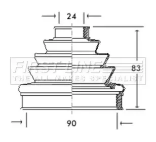 Пыльник, приводной вал FIRST LINE купить