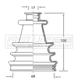 Пыльник, приводной вал FIRST LINE купить