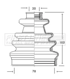 Пыльник, приводной вал FIRST LINE купить