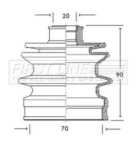 Пыльник, приводной вал FIRST LINE купить