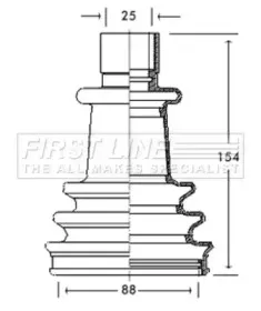 Пыльник, приводной вал FIRST LINE купить