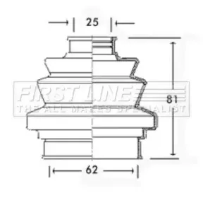 Пыльник, приводной вал FIRST LINE купить