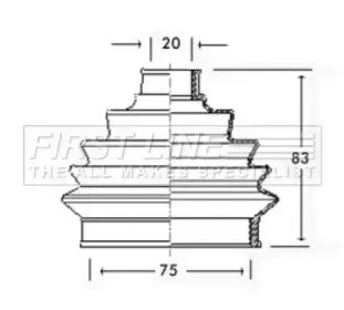 Пыльник, приводной вал FIRST LINE купить