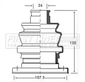 Пыльник, приводной вал FIRST LINE купить