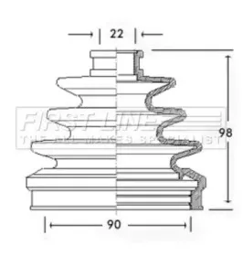 Пыльник, приводной вал FIRST LINE купить