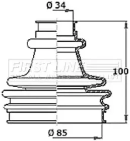 Пыльник, приводной вал FIRST LINE купить