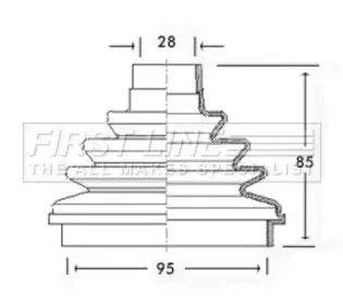 Пыльник, приводной вал FIRST LINE купить