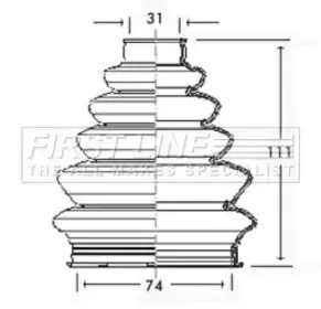 Пыльник, приводной вал FIRST LINE купить