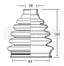 Пыльник, приводной вал FIRST LINE купить
