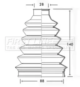 Пыльник, приводной вал FIRST LINE купить