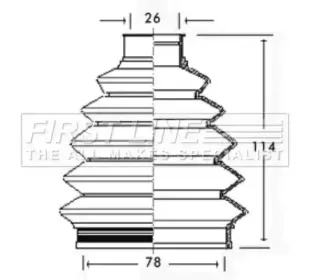 Пыльник, приводной вал FIRST LINE купить