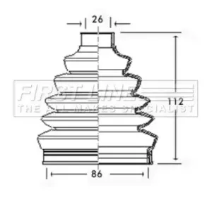 Пыльник, приводной вал FIRST LINE купить