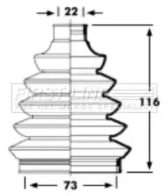 Пыльник, приводной вал FIRST LINE купить