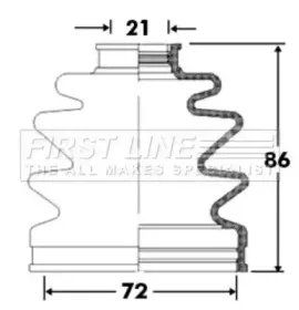 Пыльник, приводной вал FIRST LINE купить