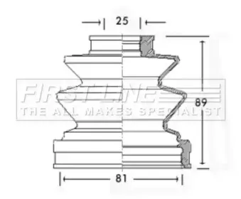 Пыльник, приводной вал FIRST LINE купить