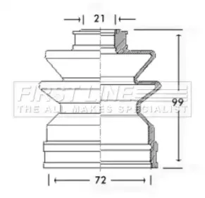 Пыльник, приводной вал FIRST LINE купить