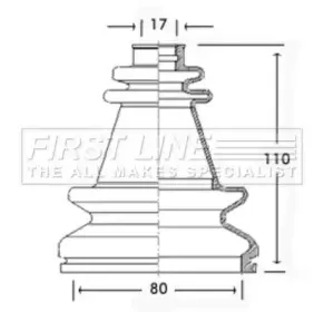 Пыльник, приводной вал FIRST LINE купить