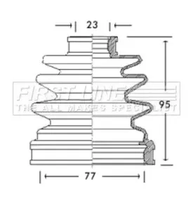 Пыльник, приводной вал FIRST LINE купить