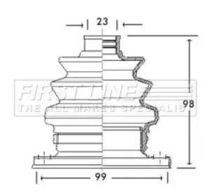 Пыльник, приводной вал FIRST LINE купить