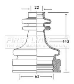 Пыльник, приводной вал FIRST LINE купить