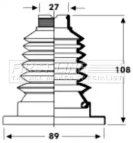 Пыльник, приводной вал FIRST LINE купить