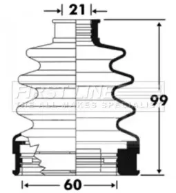 Пыльник, приводной вал FIRST LINE купить
