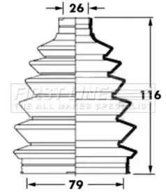 Пыльник, приводной вал FIRST LINE купить